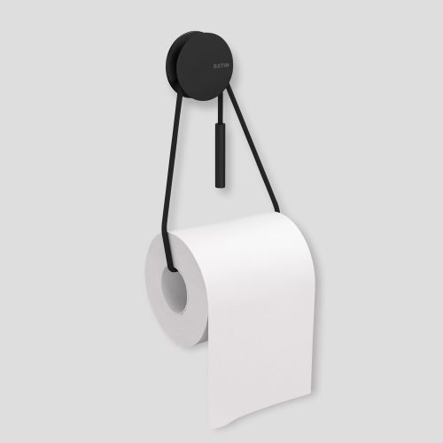 Diabolo Toilet Paper Holder, Black - Gessato Design Store