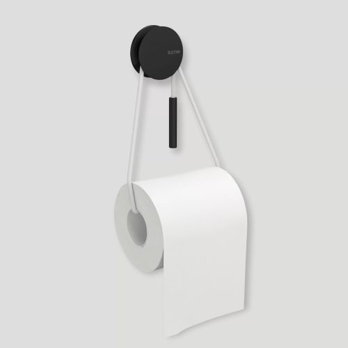 Diabolo Toilet Paper Holder, Black - Gessato Design Store