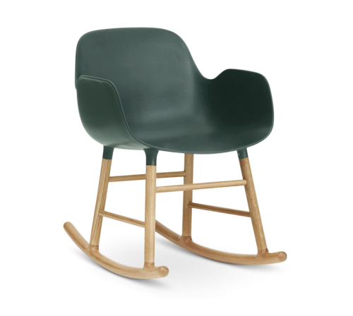 Form Rocking Armchair, Green-0