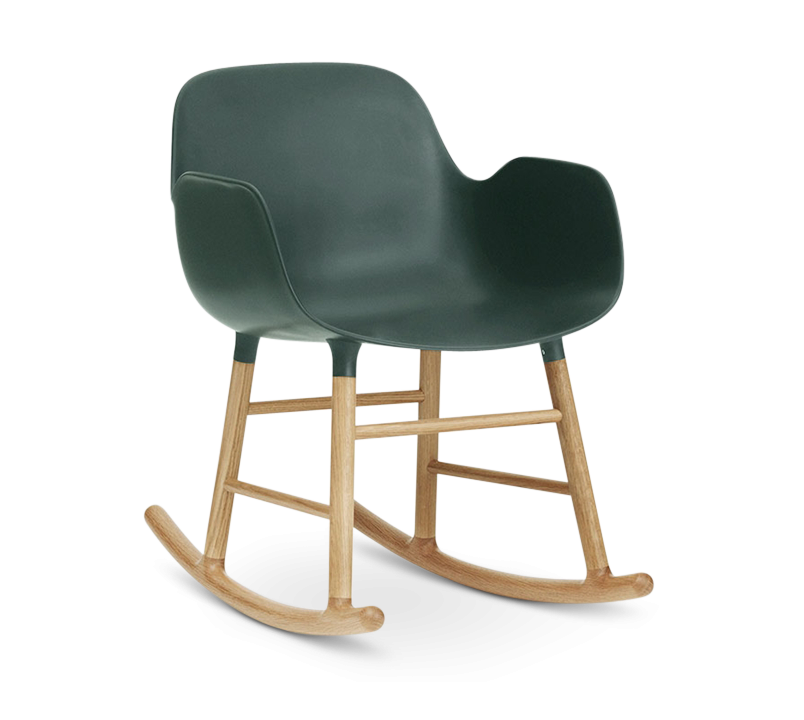 Form Rocking Armchair, Green-0