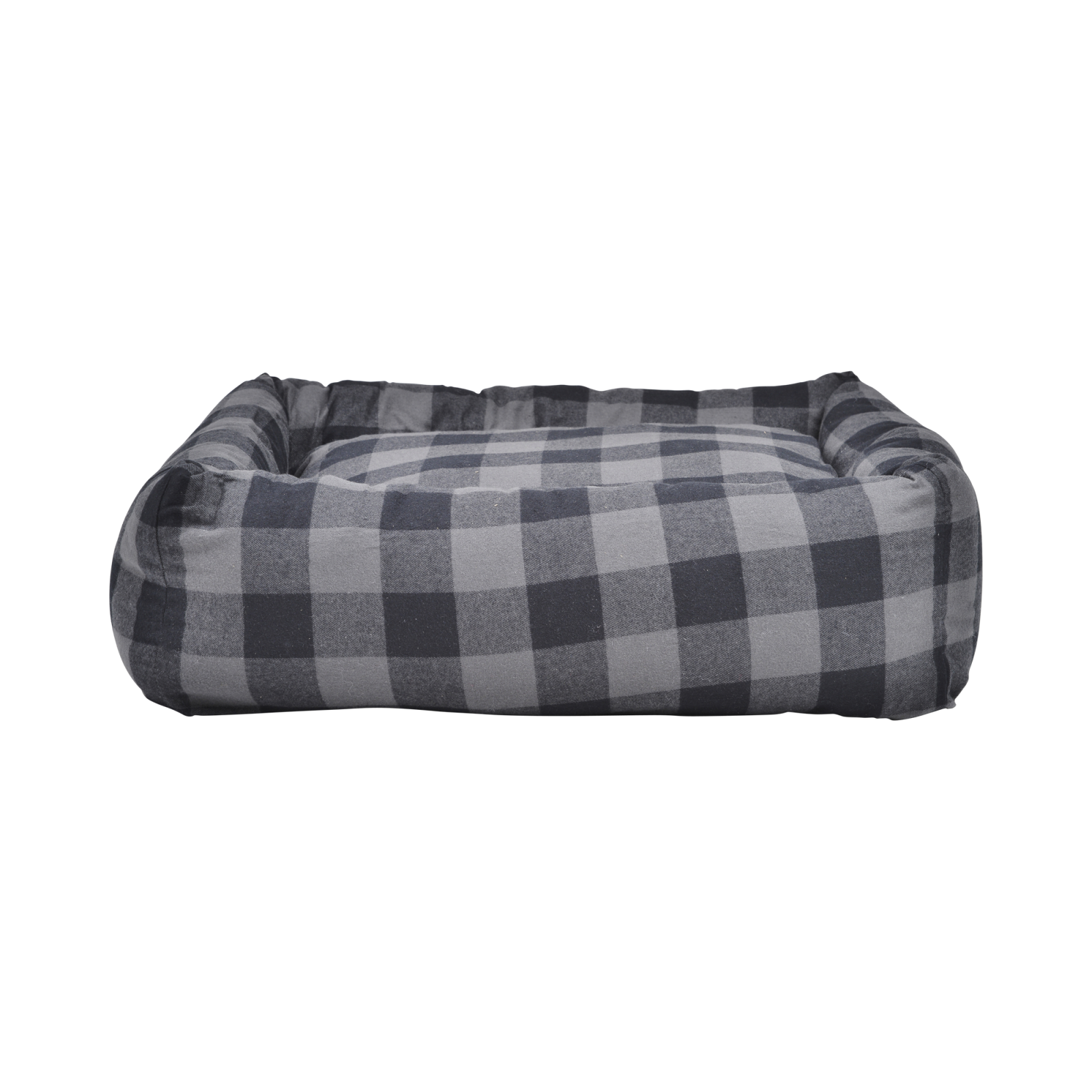 buffalo-plaid-square-snuggler-bed-charcoal-1