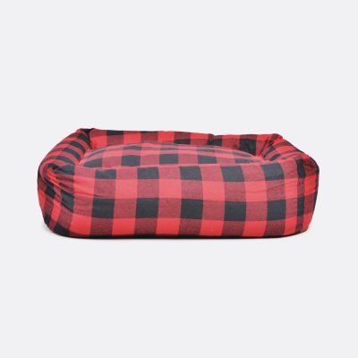 buffalo-plaid-square-snuggler-bed-red-2
