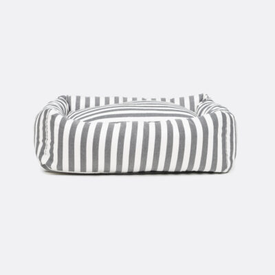 stripey-soiree-square-snuggler-dog-bed-charcoal-1