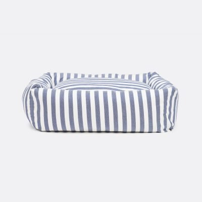 stripey-soiree-square-snuggler-dog-bed-indigo-1