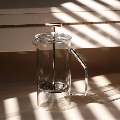 Glass French Press, Clear - Gessato Design Store