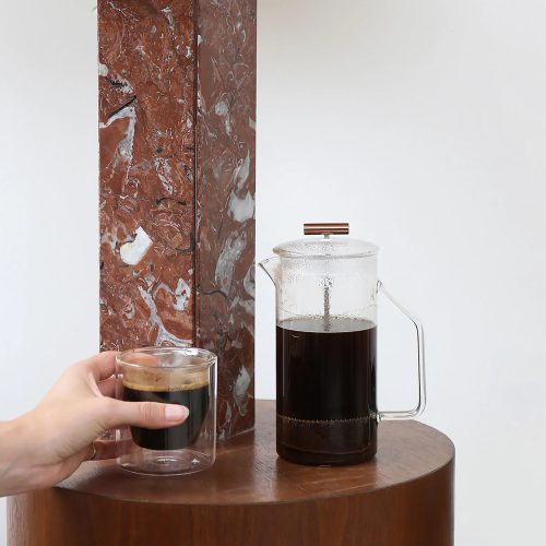 Glass French Press, Clear - Gessato Design Store