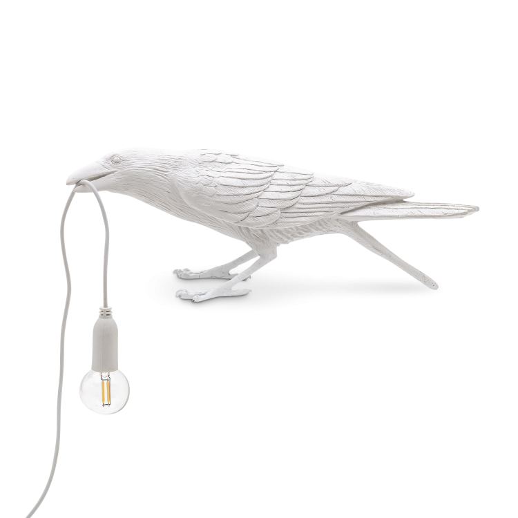 Bird Lamp Playing, White