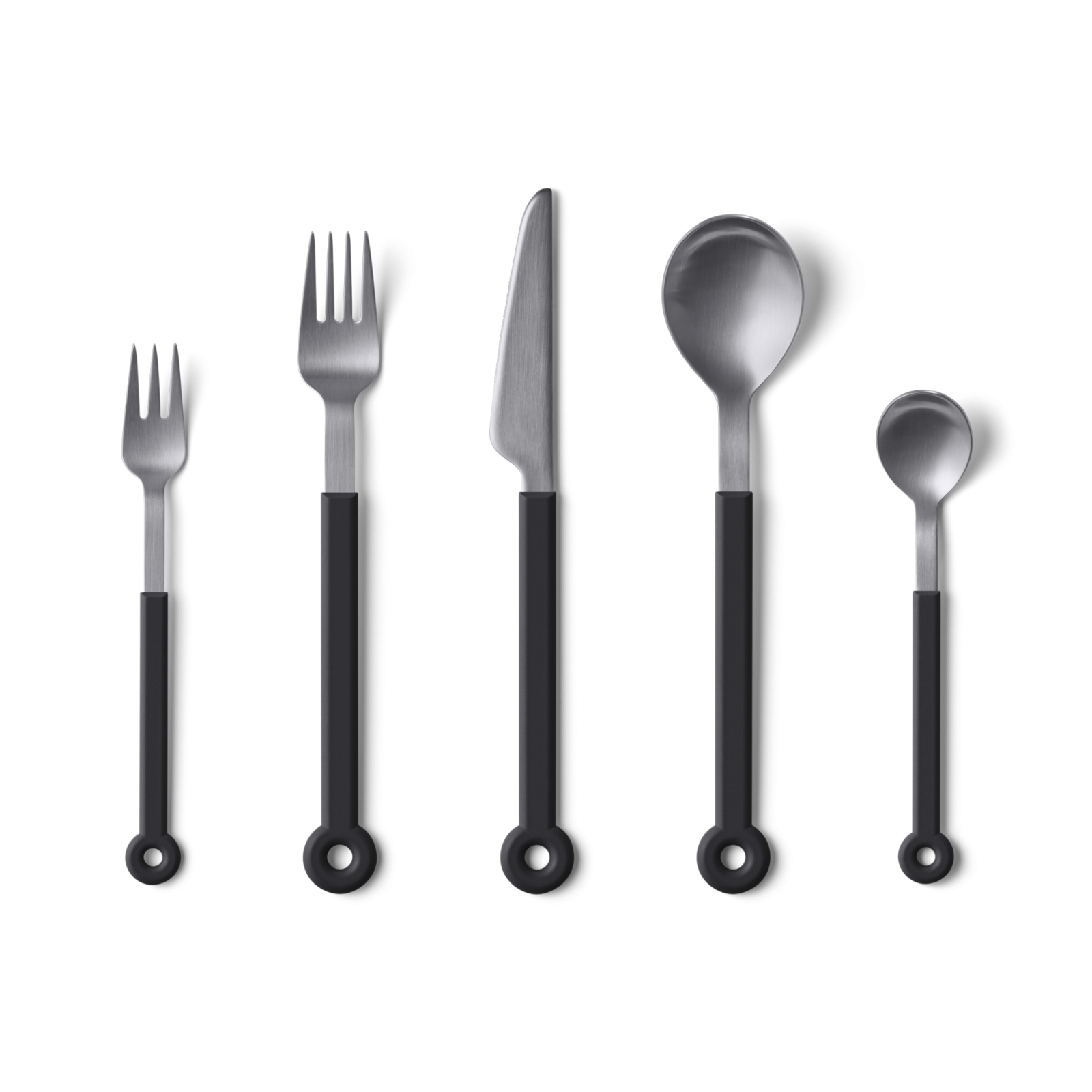 mono-ring-flatware-5-piece-set-black-1