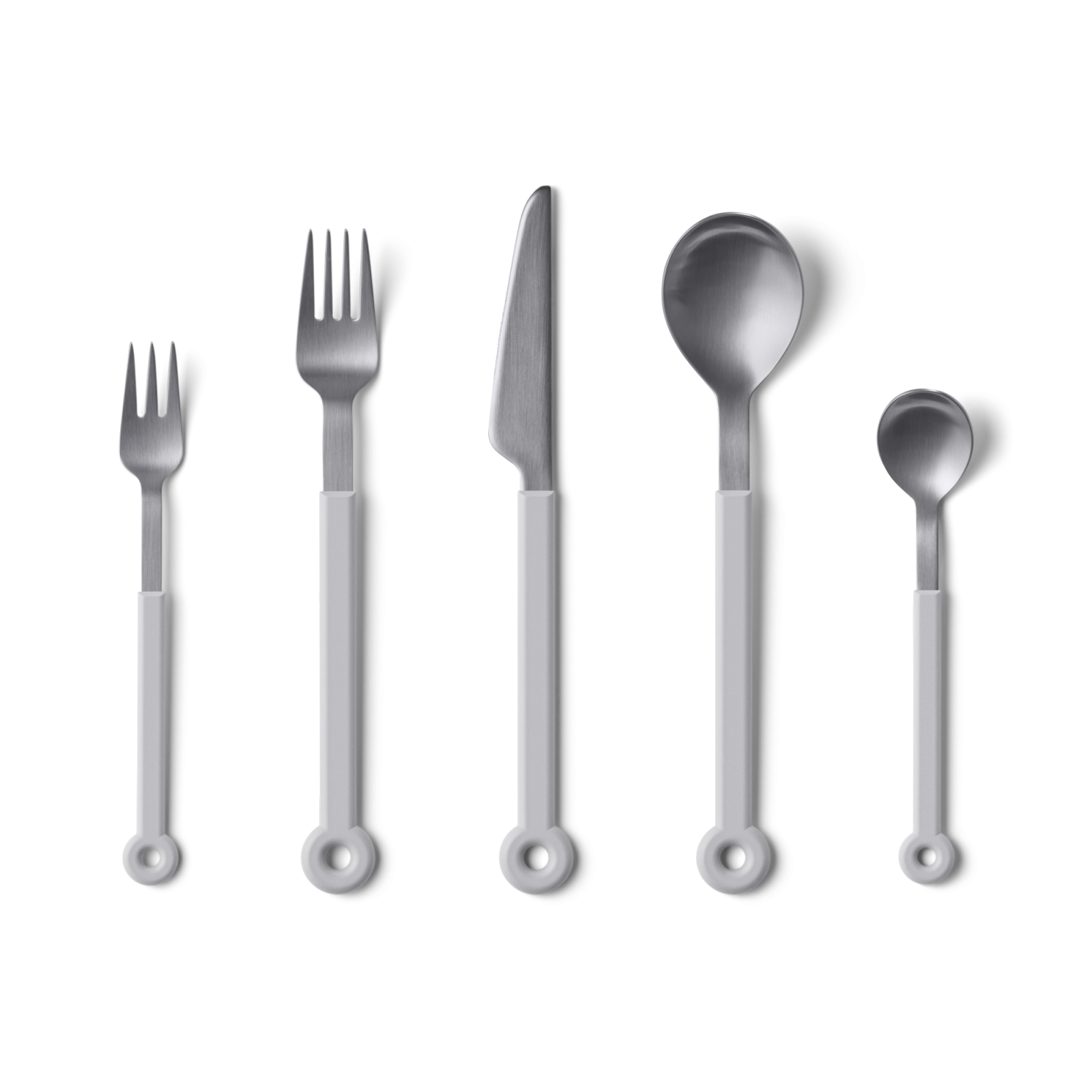 mono-ring-flatware-5-piece-set-white-1