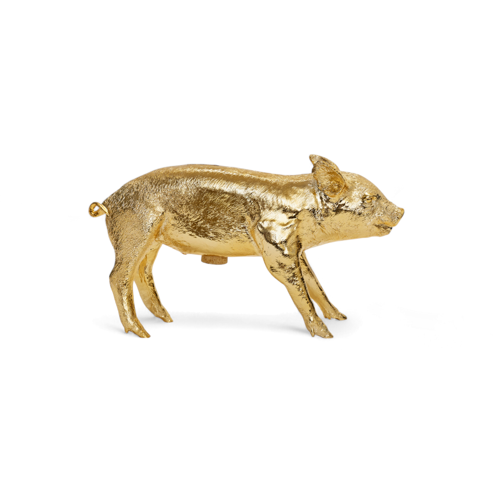 Reality Bank in the Form of a Pig, Gold Chrome - Gessato Design Store