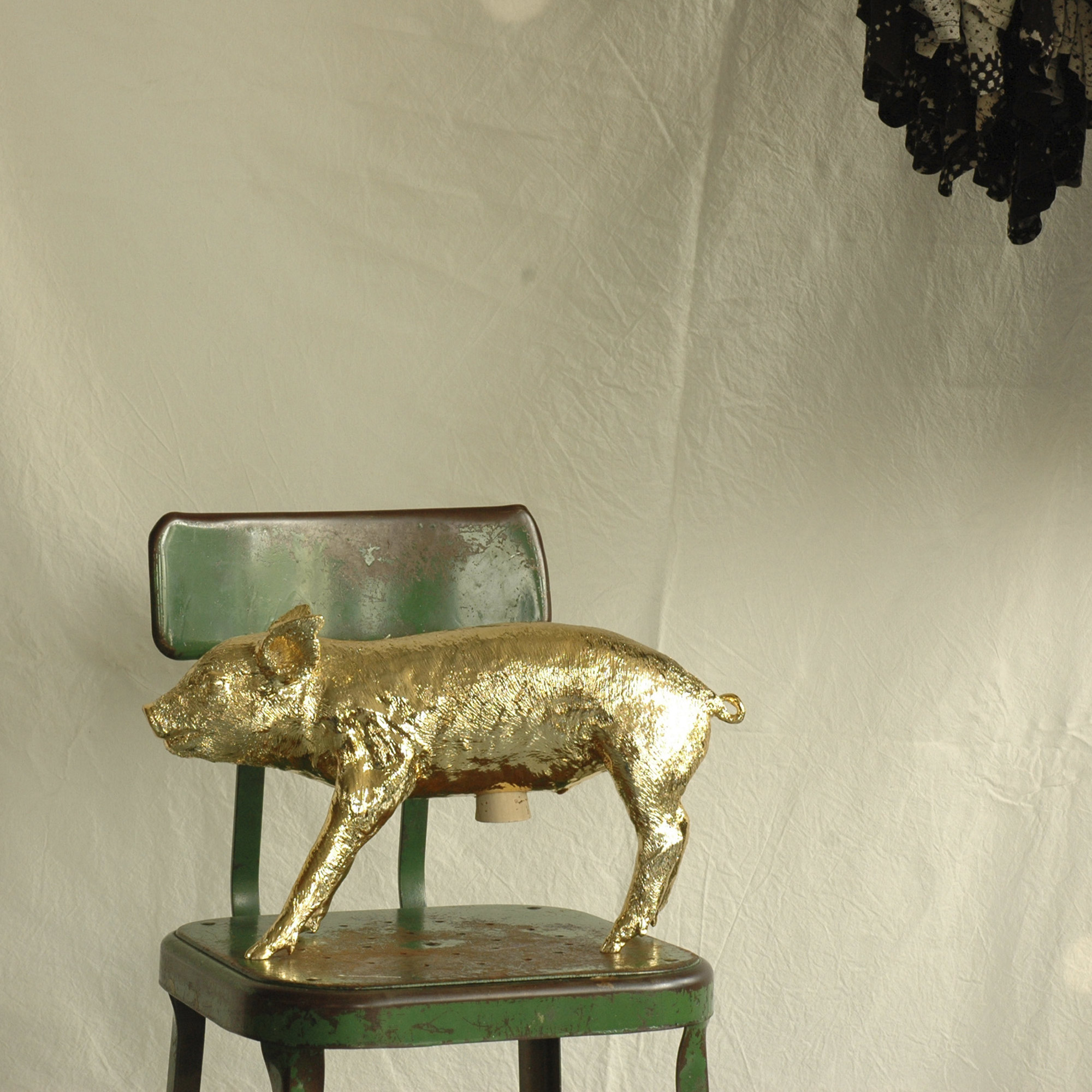 Areaware - Reality Bank in the Form of a Pig, Gold Chrome