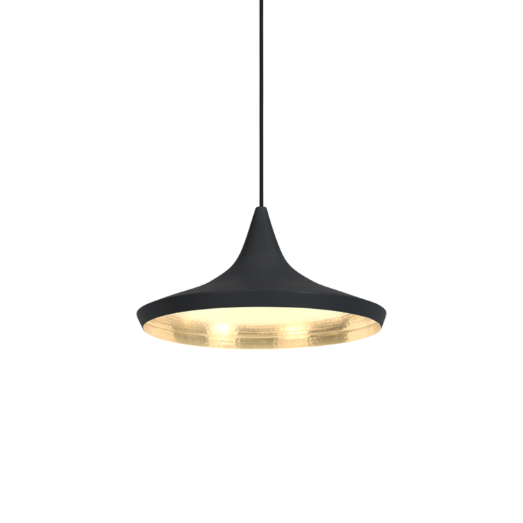 Beat Wide Pendant, Black