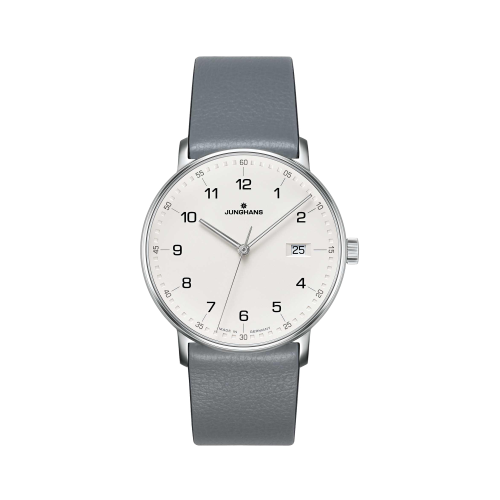 Junghans Form Quartz, Grey Calfskin Strap - Gessato Design Store