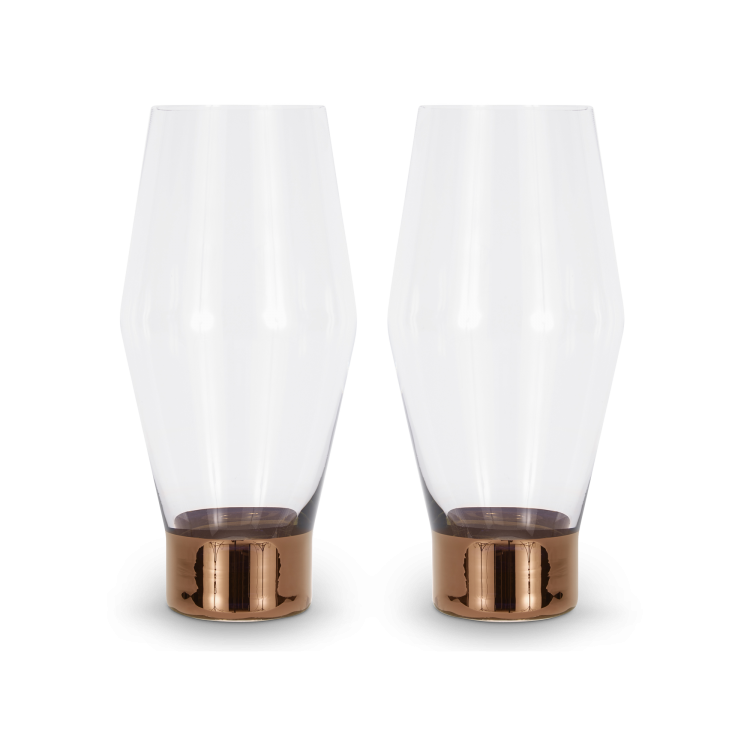 Tank Beer Glasses Copper, Set of 2
