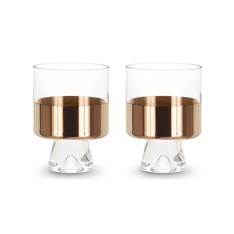 Tank Low Ball Glasses Copper, Set of 2