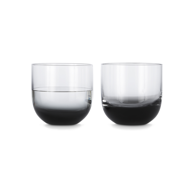 Tank Whiskey Glasses Black, Set of 2