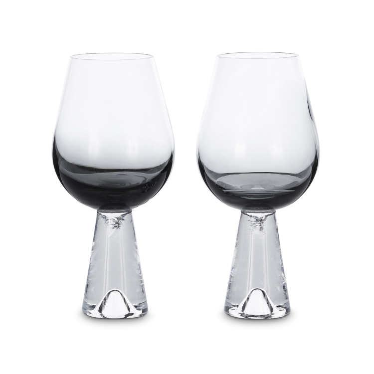 Tank Wine Glasses Black, Set of 2