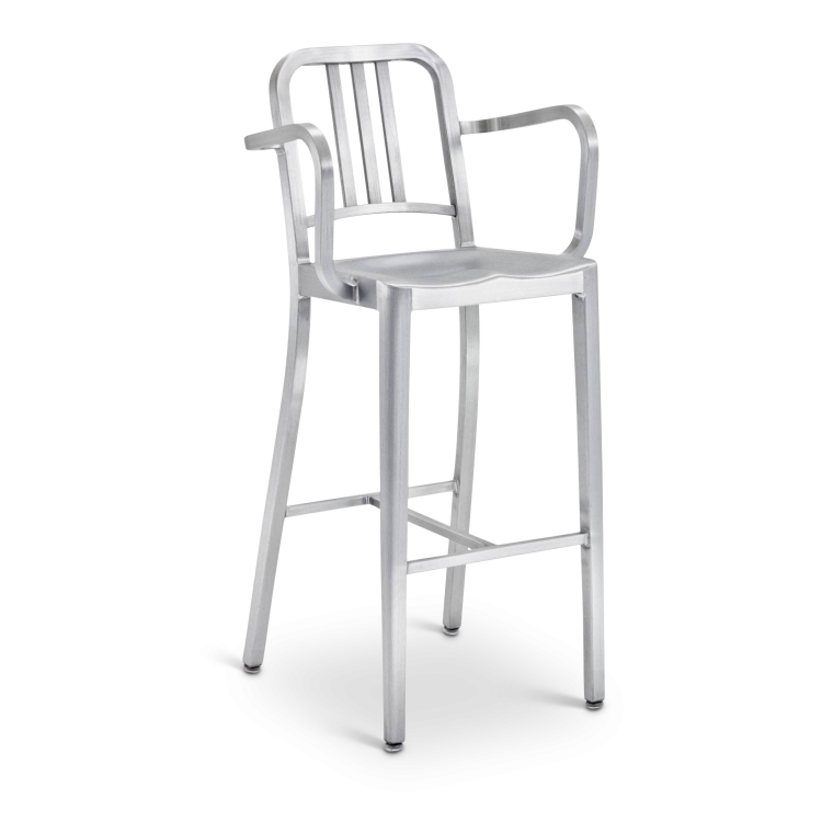1006 Navy Barstool with Arms