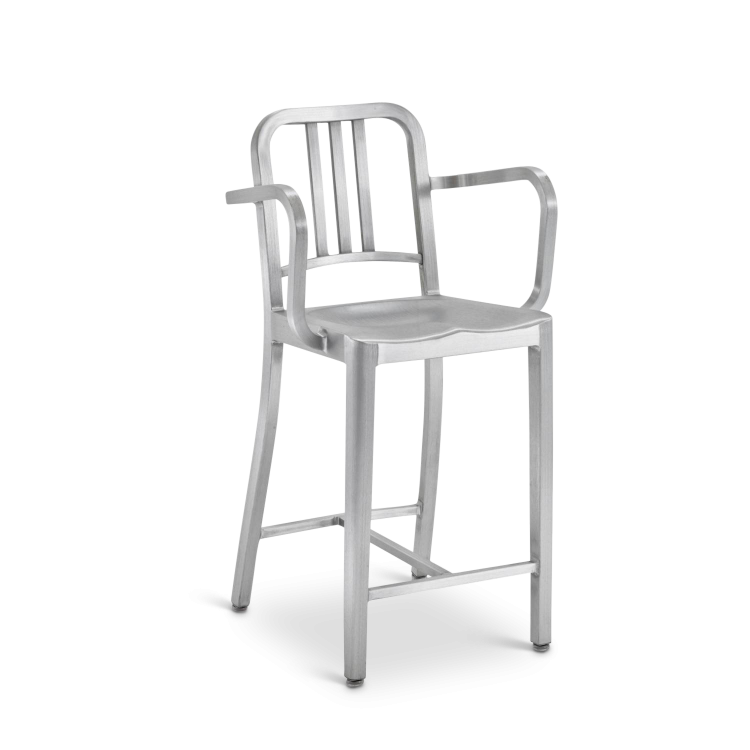 1006 Navy Counter Stool with Arms