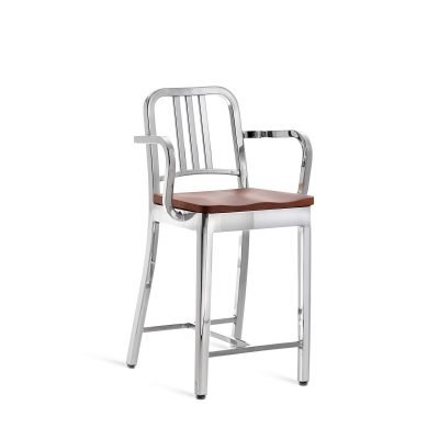 1104-navy-counter-stool-with-arms-and-natural-wood-seat-polished-cherry