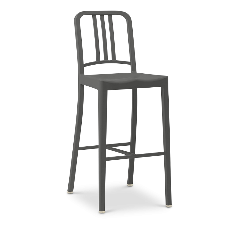 111 Navy Barstool, Charcoal