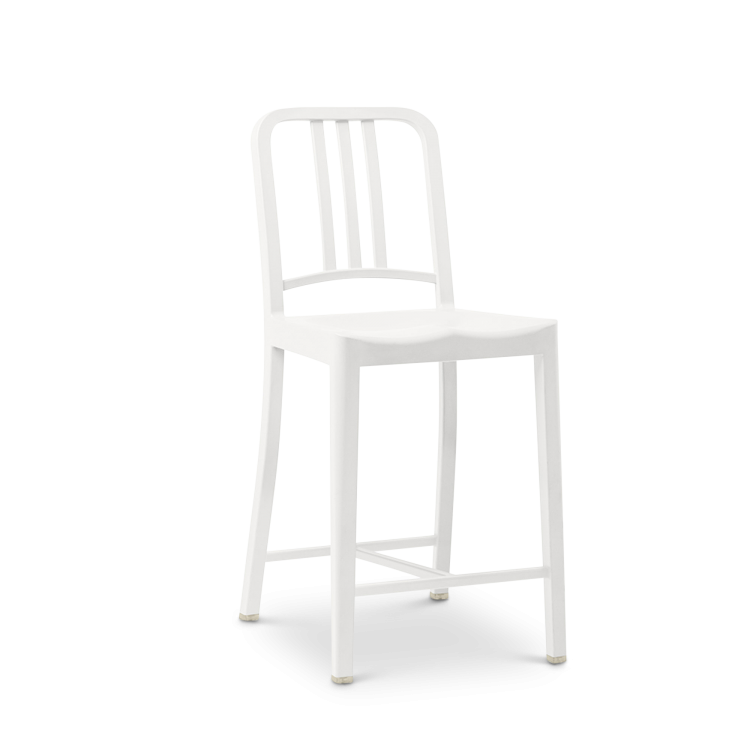 111 Navy Counter Stool, Snow
