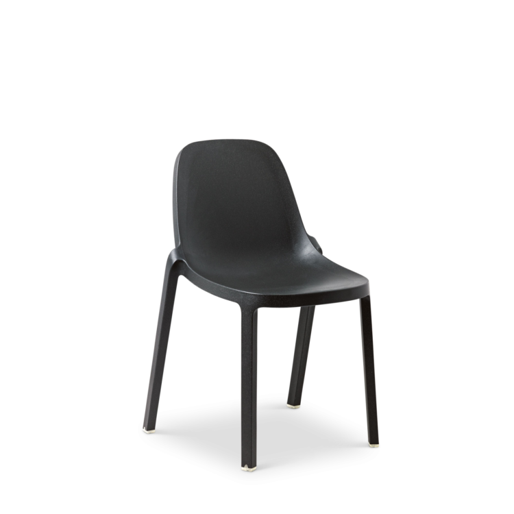 Broom Stacking Chair, Dark Grey
