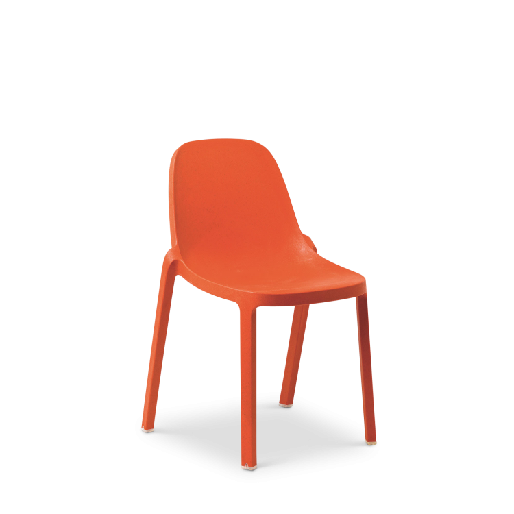 Broom Stacking Chair, Orange