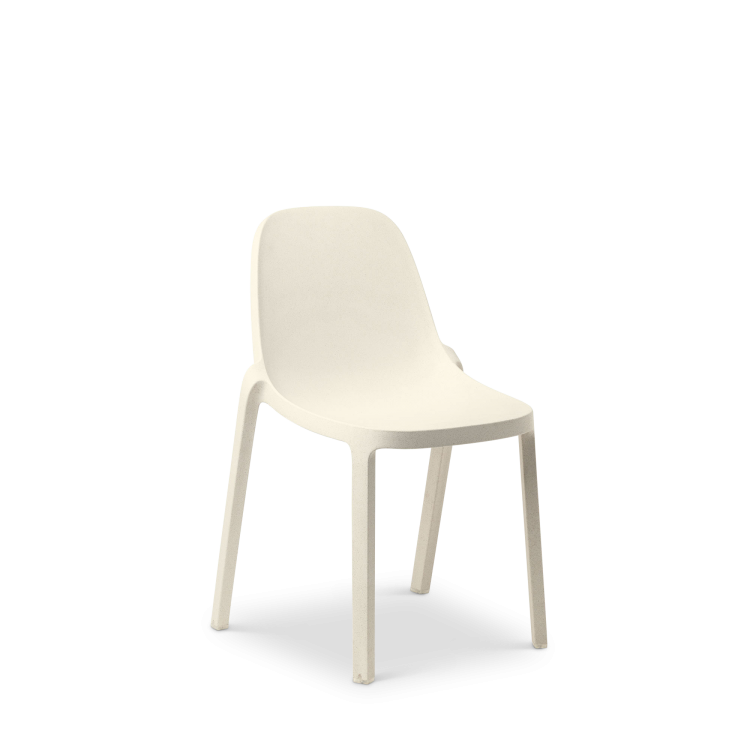 Broom Stacking Chair, White