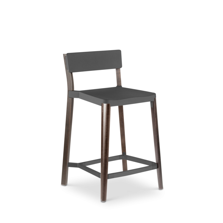 Lancaster Counter Stool, Dark Grey/Dark Ash
