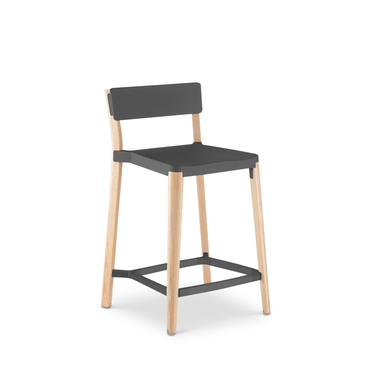 Lancaster Counter Stool, Dark Grey/Light Ash