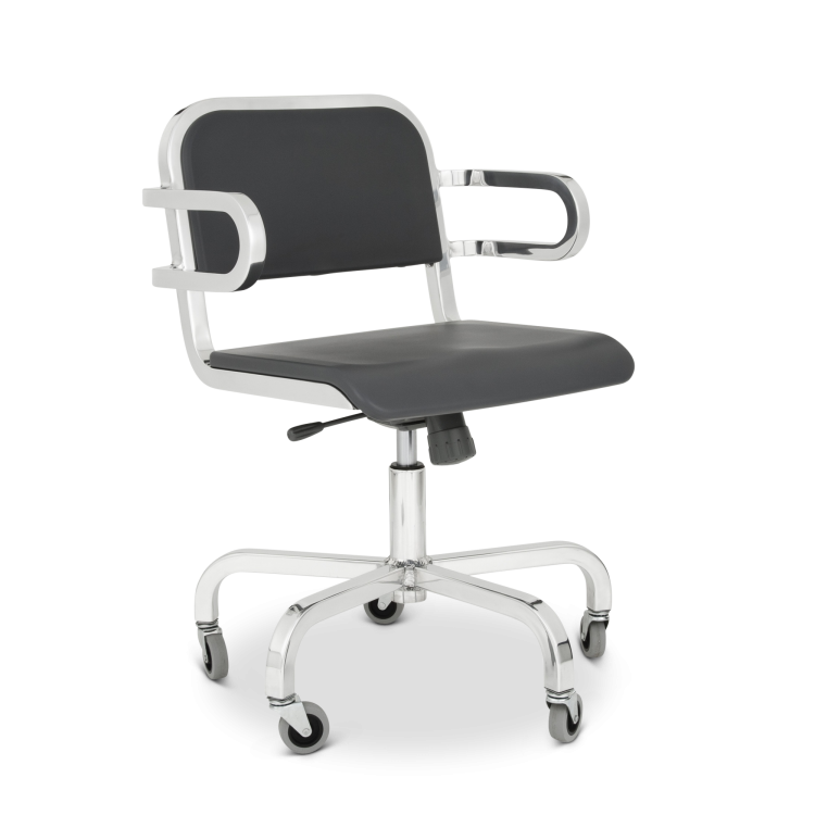 Nine-0 Swivel Armchair, Gray