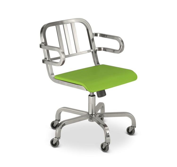 Nine-0 Swivel Armchair, Green
