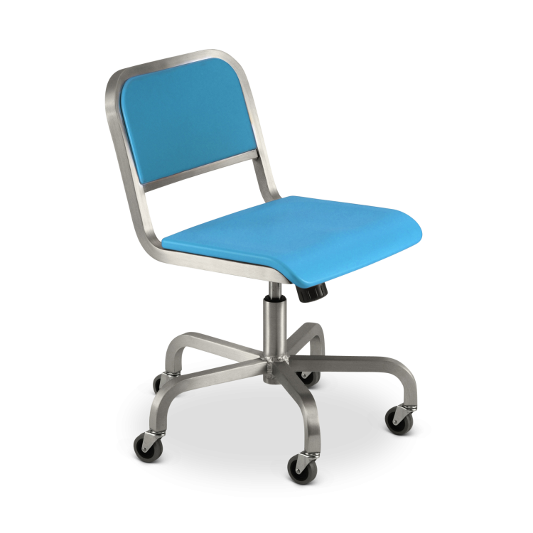 Nine-0 Swivel Chair, Blue