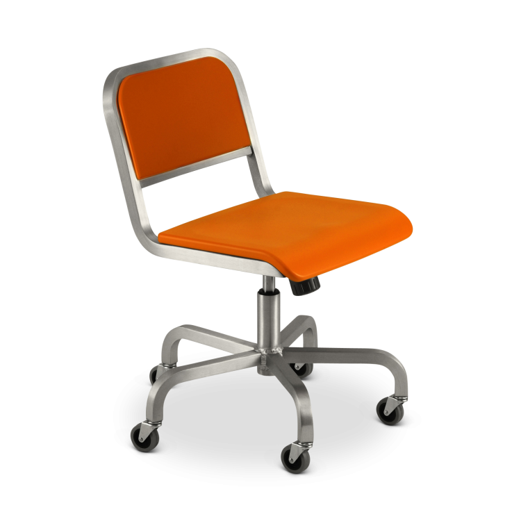 Nine-0 Swivel Chair, Orange