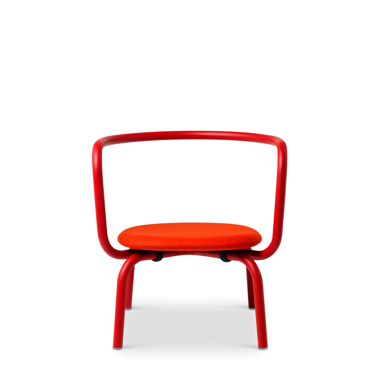 Parrish Lounge Chair, Upholstered Leather Seat