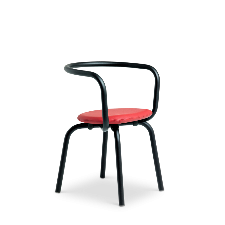 Parrish Side Chair, Upholstered Leather Seat