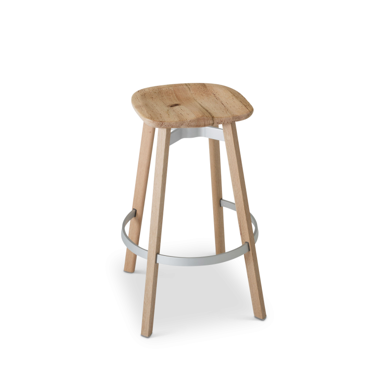 Su Barstool, Reclaimed Oak Seat