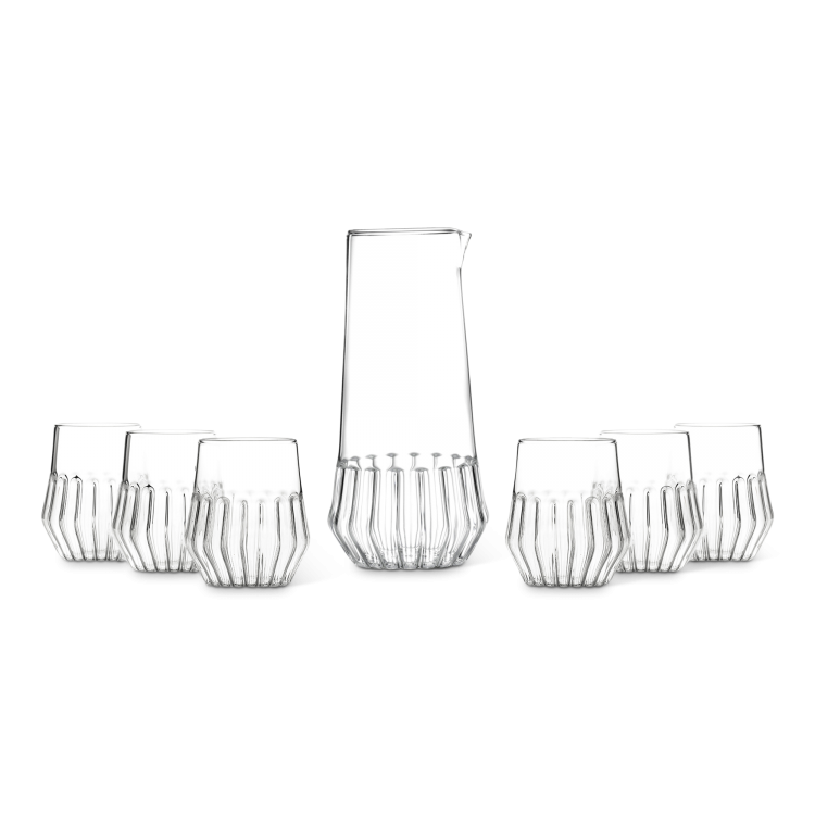 Mixed Carafe with Small Glasses Set