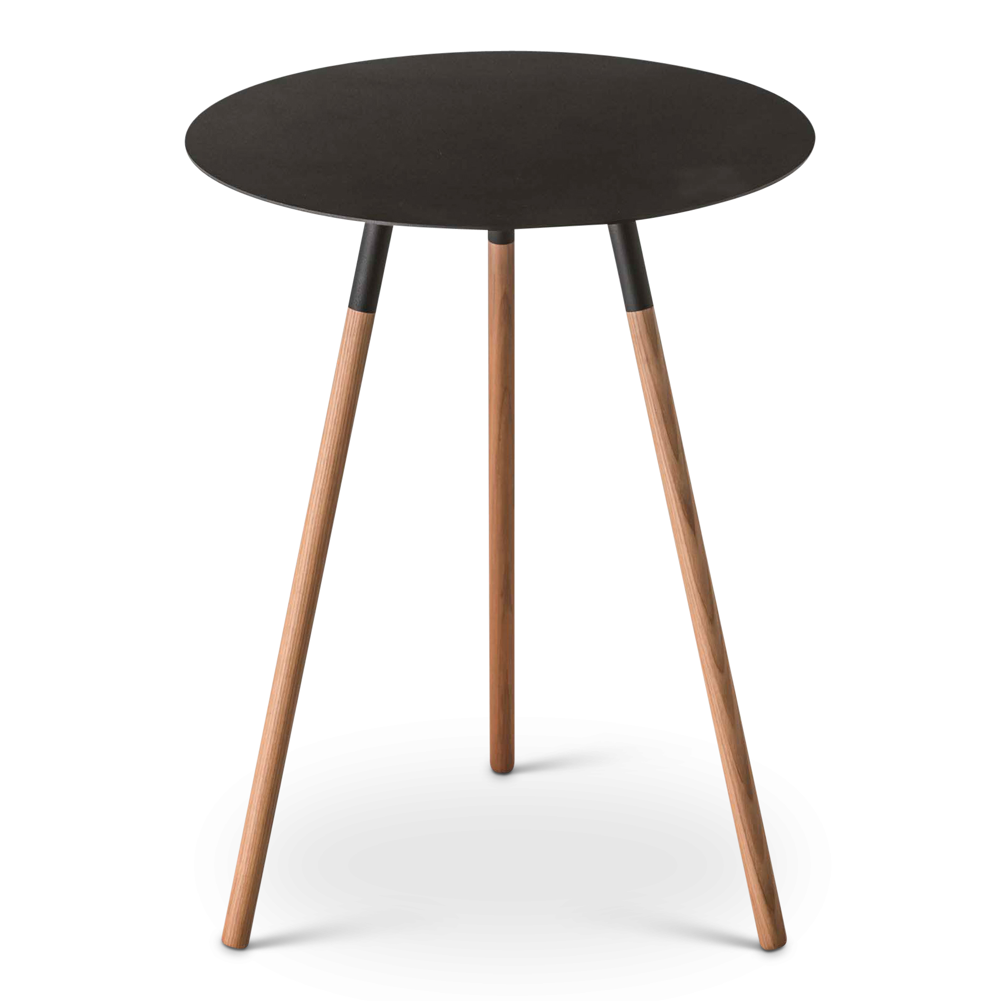 Plain Round Side Table, Black