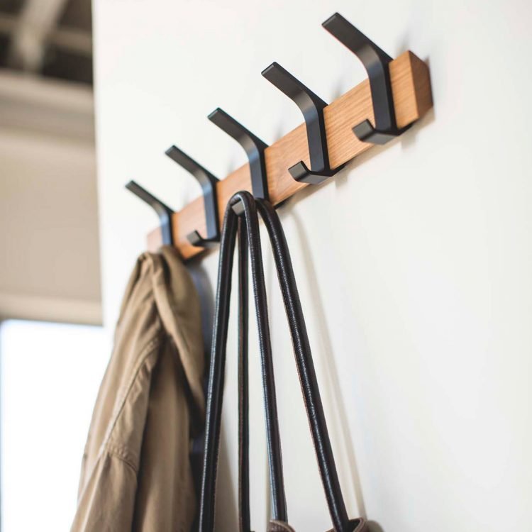 Rin Wall-Mounted Coat Hanger, Brown - Gessato Design Store