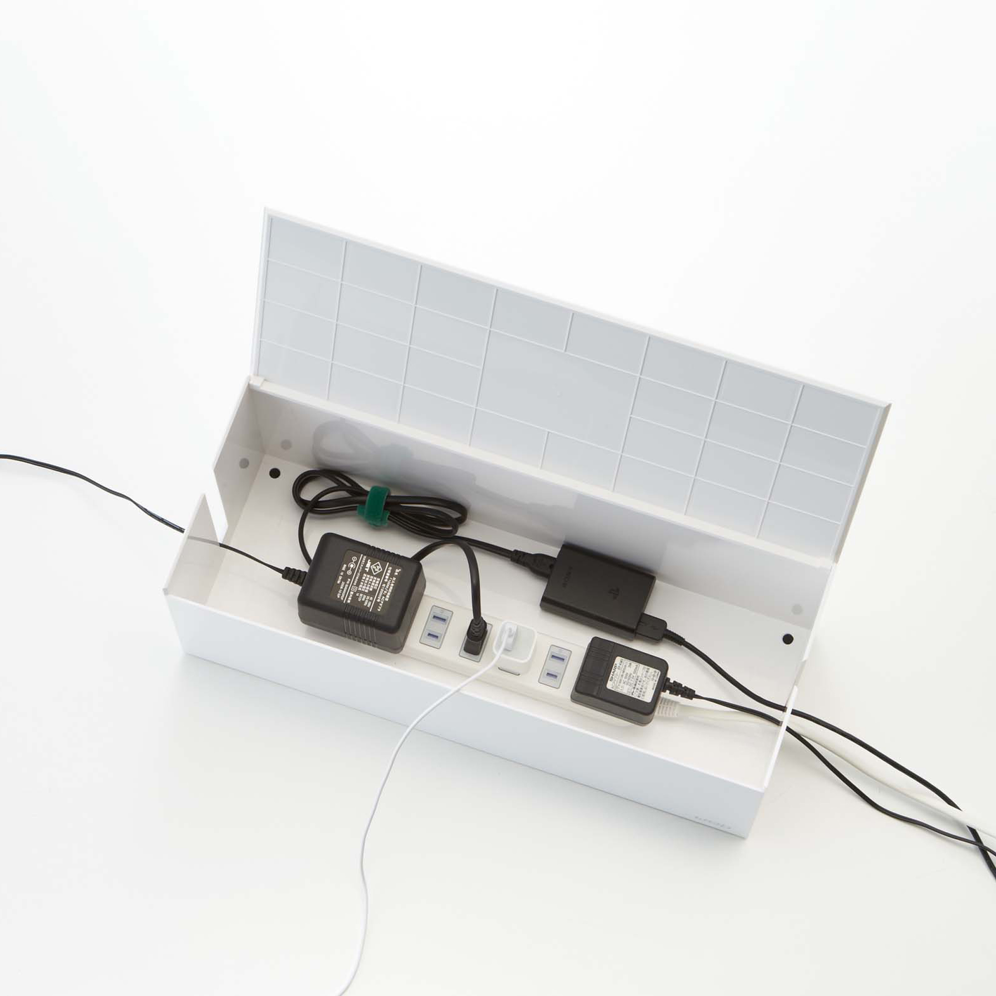 Webing Box Yamazaki - Web Cable Box, White | Gessato Design Store