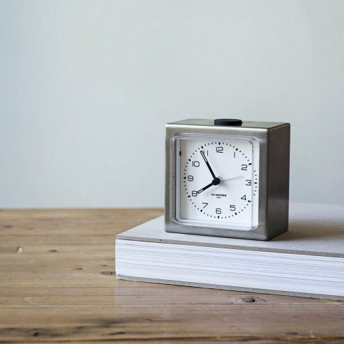 leff-amsterdam-block-alarm-clock-stainless-steel-white-index-2