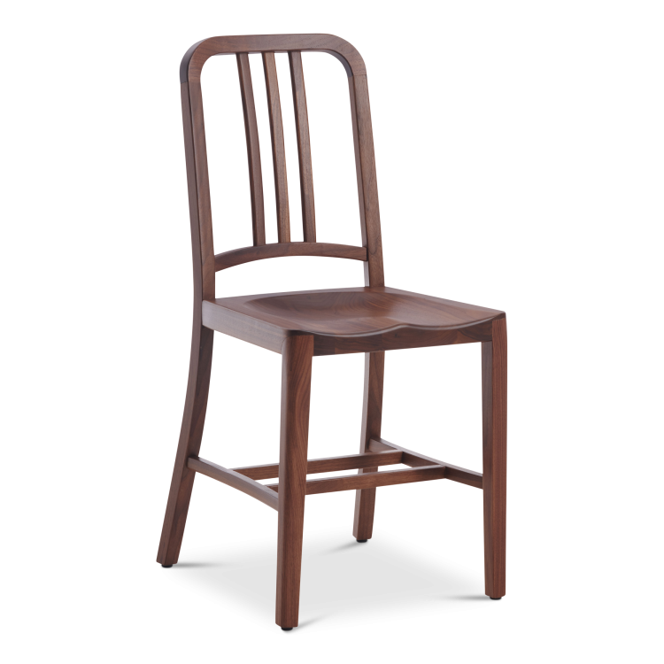 Navy Wood Chair, Walnut