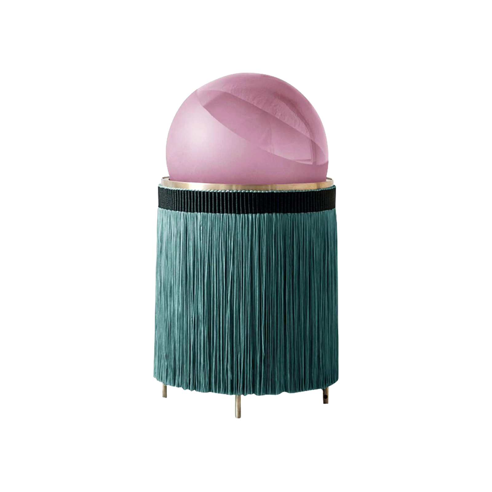 normanna-medium-floor-lamp-in-ruby-pink-and-dark-green