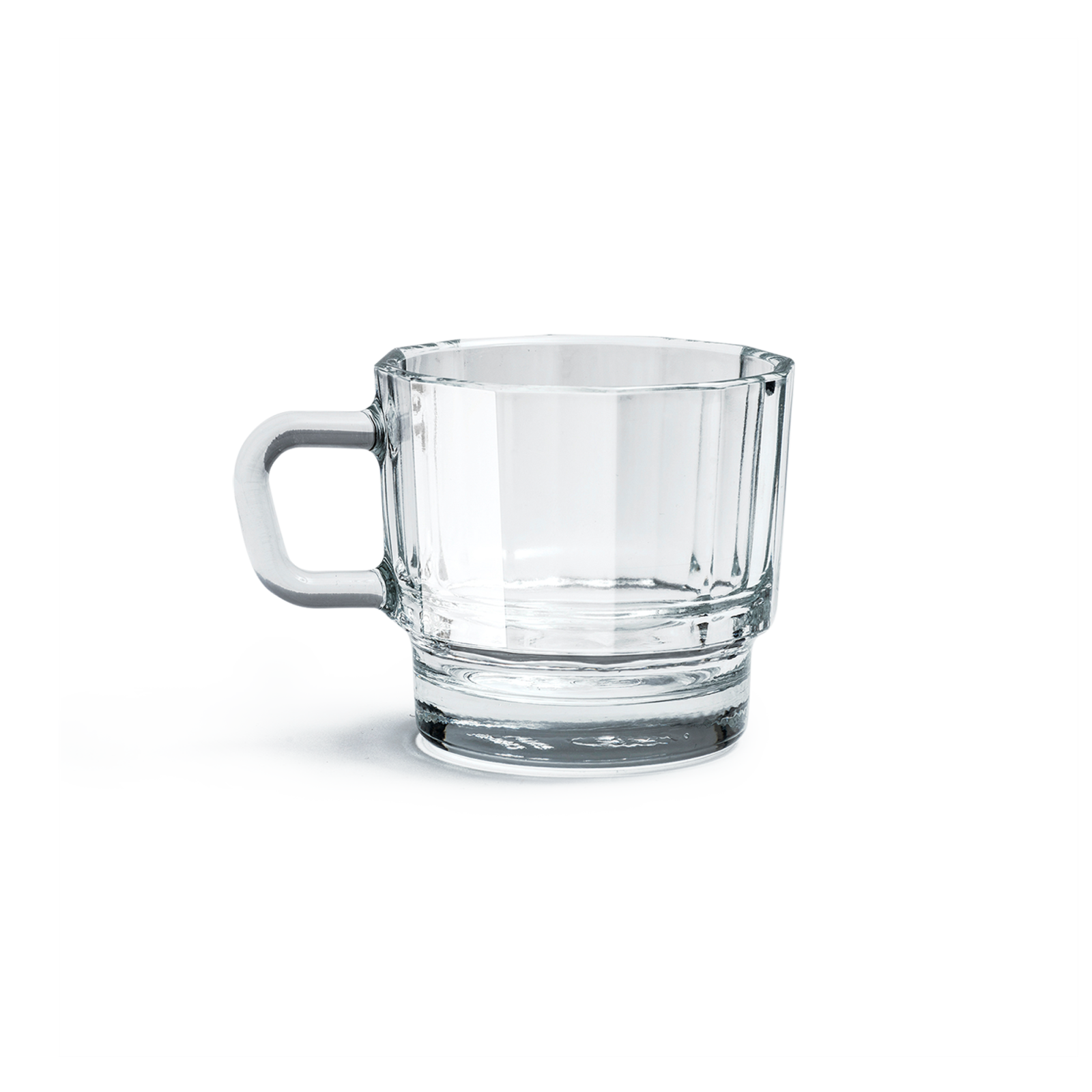 W Glass Coffee Cup, Clear - Gessato Design Store