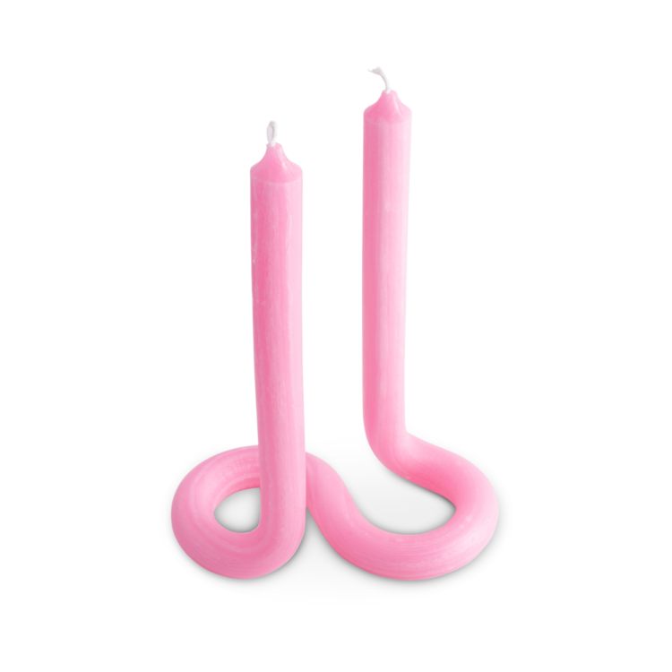 Twist Candle, Pink
