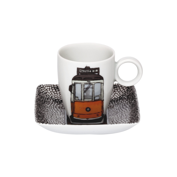 Alma De Lisboa Coffee Cup and Saucer Electico