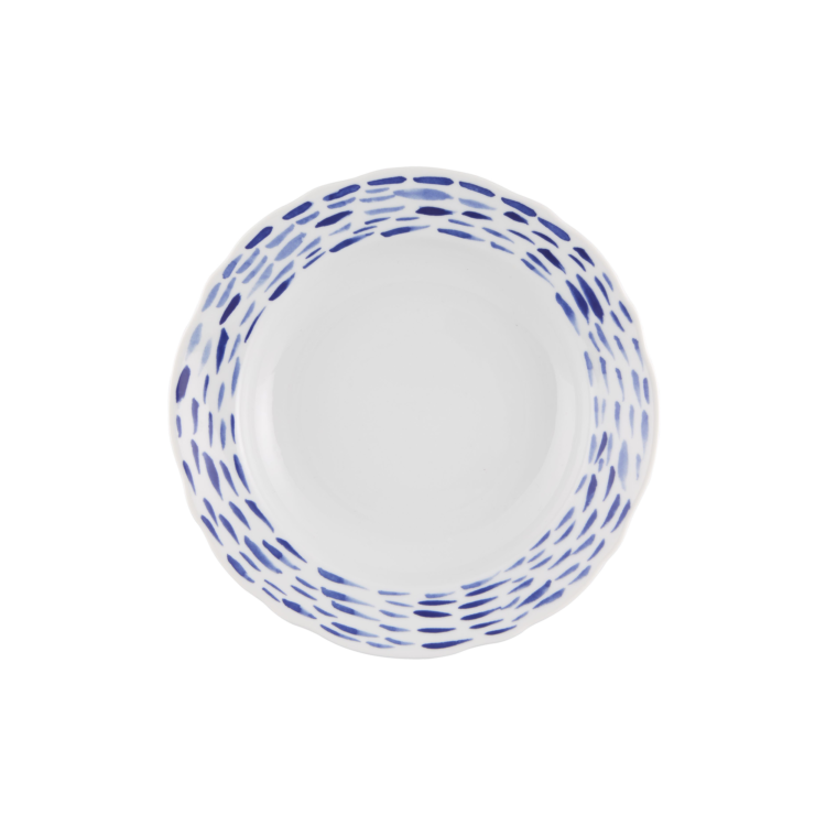 Folkifunki Soup Plate Blue