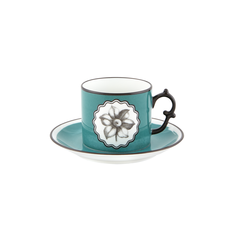 Herbariae Tea cup and Saucer Peacock